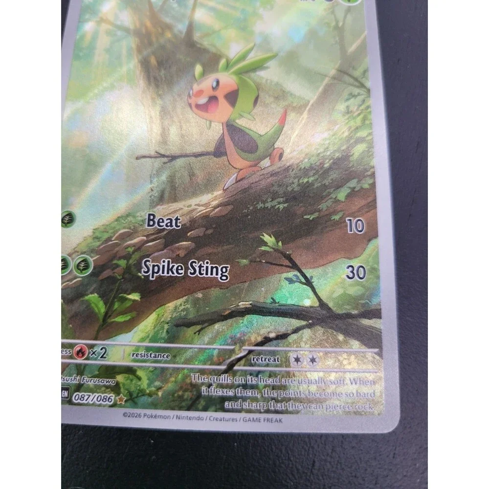 Chespin 087/086 Illustration Rare Pokemon TCG Chaos Rising  Pokemon